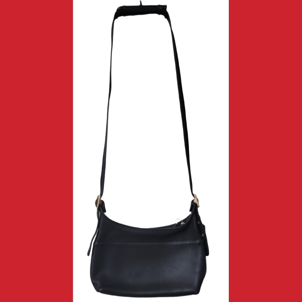 Vintage Coach Legacy Black Leather Shoulder Bag 1936